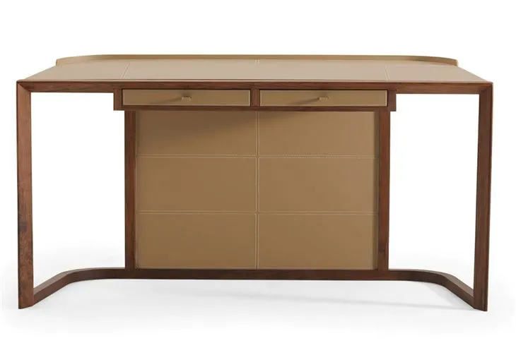 Hotel Bedroom Dressing Table Villa Apartment Study Desk Leather Wrapped Multi-Functional Desk